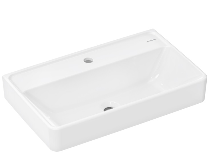 Раковина для ванної Hansgrohe Xanuia Q Compact 65х39 см з отвором без переливу кераміка білий 60219450