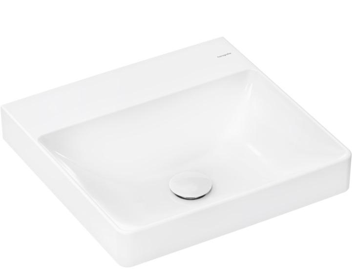 Раковина для ванной Hansgrohe Xelu Q 50х48 см без отверстия и без перелива керамика SmartClean белый 61015450