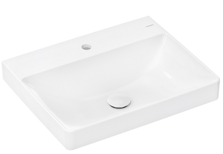 Раковина для ванной Hansgrohe Xelu Q 60х48 см c отверстием без перелива керамика SmartClean белый 61018450