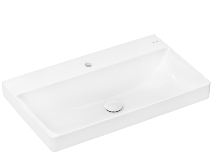 Раковина для ванної Hansgrohe Xelu Q 80х48 см з отвором без переливу кераміка SmartClean білий 61020450