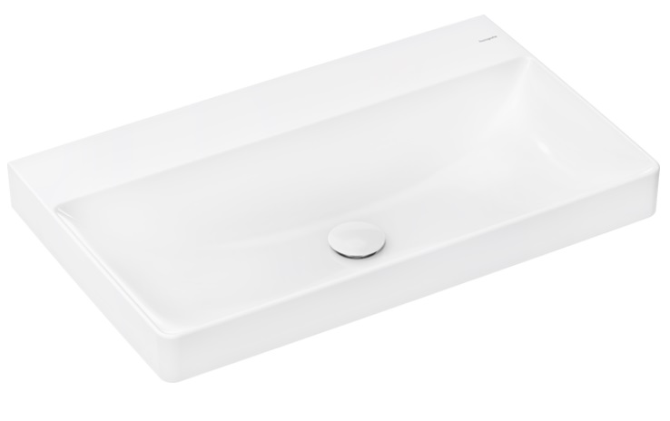 Раковина для ванної Hansgrohe Xelu Q 80х48 см без отвору та без переливу кераміка SmartClean білий 61023450