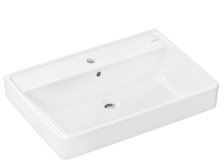 Раковина для ванной Hansgrohe Xanuia Q 70х48 см c отверстием и переливом керамика белый 60221450