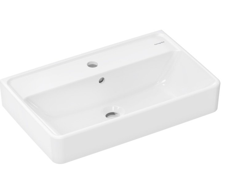 Раковина для ванної Hansgrohe Xanuia Q Compact 60х37 см з отвором та переливом кераміка білий 60213450