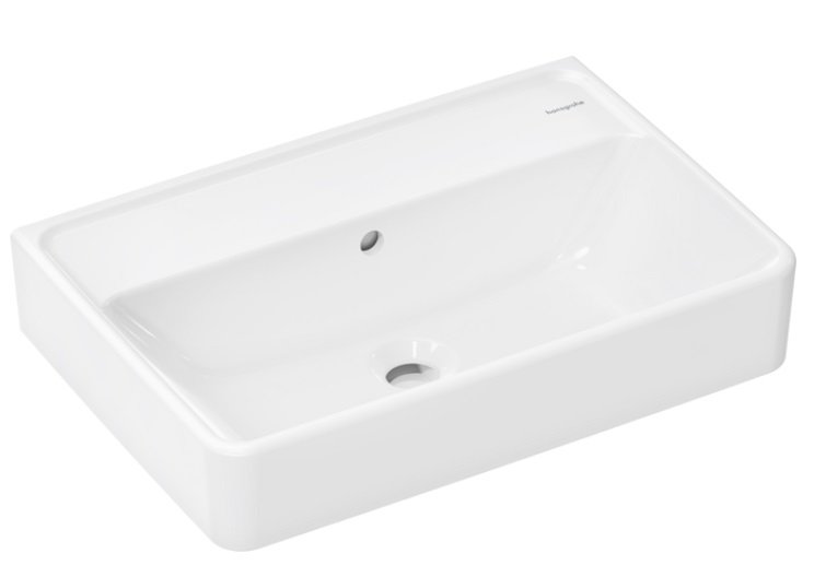 Раковина для ванной Hansgrohe Xanuia Q Compact 55х37 см без отверстия с переливом керамика белый 60210450