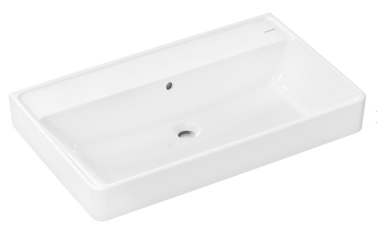 Раковина для ванной Hansgrohe Xanuia Q 80х48 см без отверстия с переливом керамика белый 60251450