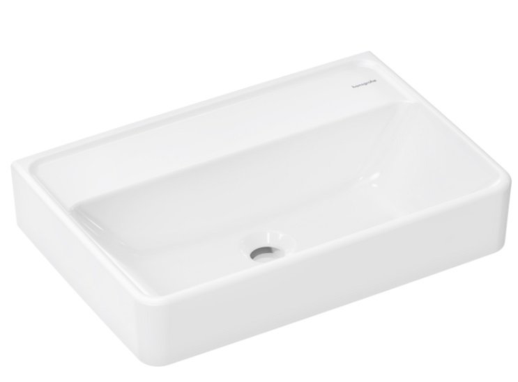 Раковина для ванной Hansgrohe Xanuia Q Compact 55х37 см без отверстия без перелива керамика белый 60212450