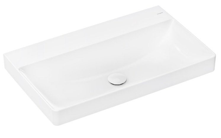 Раковина для ванної Hansgrohe Xelu Q 80х48 см без отвору та без переливу кераміка SmartClean білий 61021450