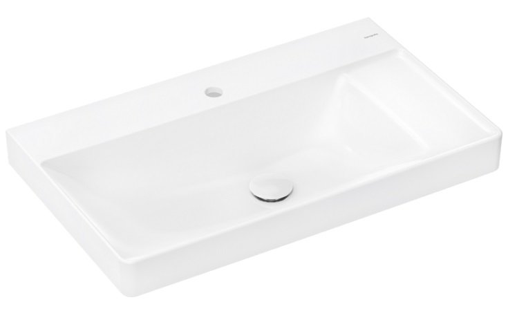 Раковина Hansgrohe Xelu Q 80х48 см полка справа c отверстием без перелива керамика SmartClean белый 61024450