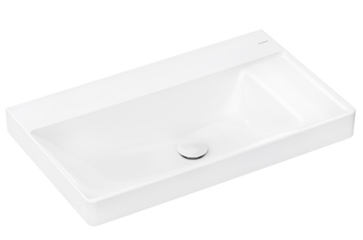 Раковина Hansgrohe Xelu Q 80х48 см полка справа без отверстий без перелива керамика SmartClean белый 61026450