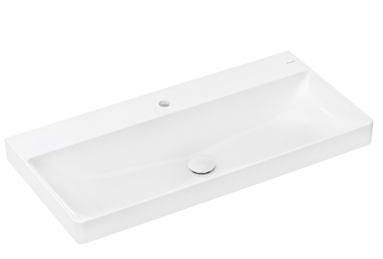 Раковина для ванной Hansgrohe Xelu Q 100х48 см c отверстием без перелива керамика SmartClean белый 61039450