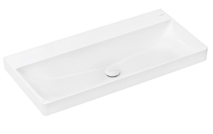Раковина для ванної Hansgrohe Xelu Q 100х48 см без отворів без переливу кераміка SmartClean білий 61041450