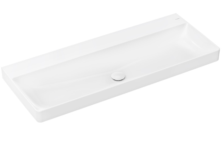 Раковина для ванной Hansgrohe Xelu Q 120х48 см без отверстий без перелива керамика SmartClean белый 61045450