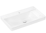 Раковина Hansgrohe Xelu Q 80х48 см полиця праворуч з 2 отворами без переливу кераміка SmartClean білий 61028450