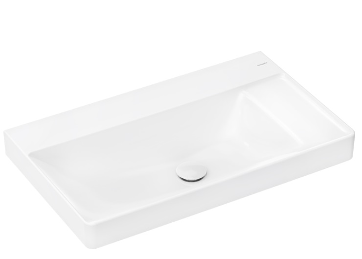 Раковина Hansgrohe Xelu Q 80х48 см полиця праворуч без отворів без переливу кераміка SmartClean білий 61029450