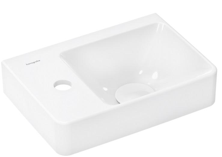 Раковина для ванной Hansgrohe Xelu Q 36х25 см полка слева керамика SmartClean белый 61085450