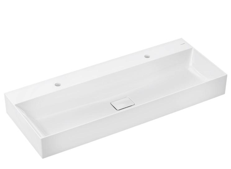 Раковина для ванной Hansgrohe Xevolos E 120х48 см с 2 отверстиями керамика SmartClean белый 61104450