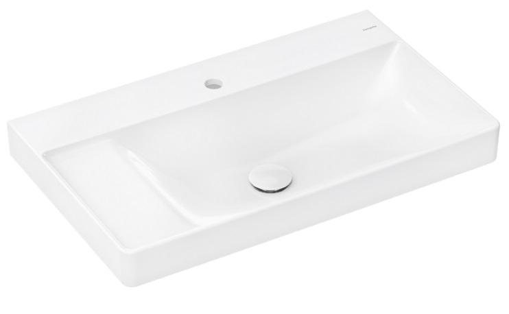 Раковина Hansgrohe Xelu Q 80х48 см полка слева c отверстием без перелива керамика SmartClean белый 61033450