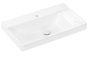 Раковина Hansgrohe Xelu Q 80х48 см полиця праворуч з 2 отворами без переливу кераміка SmartClean білий 61025450