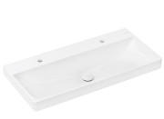 Раковина для ванної Hansgrohe Xelu Q 100х48 см з 2 отворами без переливу кераміка SmartClean білий 61037450