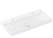 Раковина для ванної Hansgrohe Xelu Q 100х48 см з 2 отворами без переливу кераміка SmartClean білий 61040450