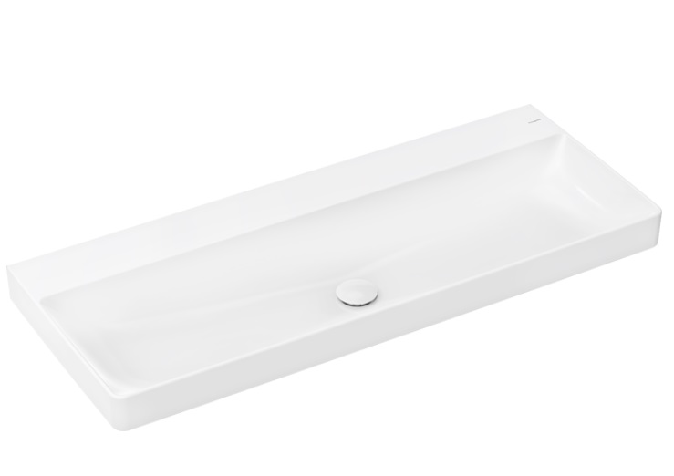 Раковина для ванной Hansgrohe Xelu Q 120х48 см без отверстия и без перелива керамика SmartClean белый 61043450