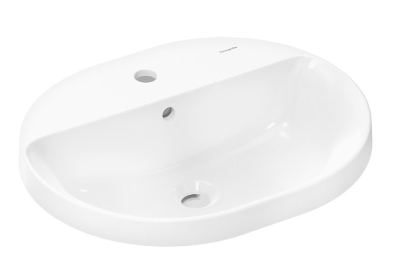 Раковина для ванної Hansgrohe Xuniva U 55х45 см кераміка SmartClean білий 61064450