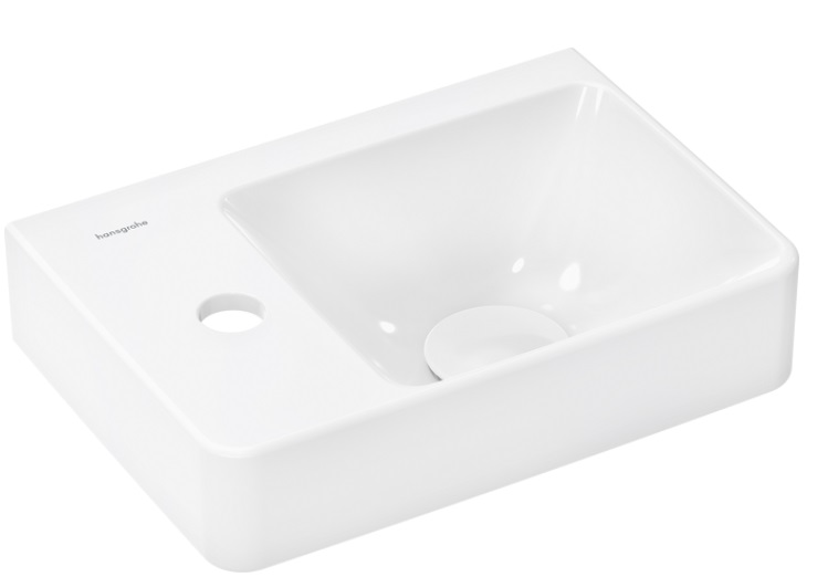 Раковина для ванної Hansgrohe Xelu Q 36х25 см полиця зліва кераміка SmartClean білий 61085450