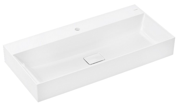 Раковина для ванной Hansgrohe Xevolos E 100х48 см с отверстием без перелива керамика SmartClean белый 61100450