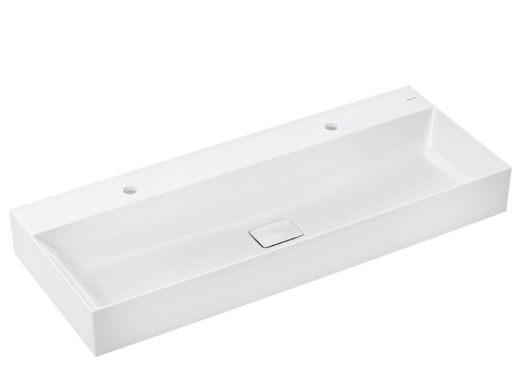 Раковина для ванної Hansgrohe Xevolos E 120х48 см із 2 отворами кераміка SmartClean білий 61104450