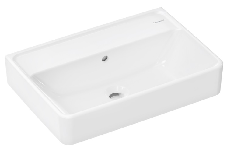 Раковина для ванної Hansgrohe Xanuia Q Compact 55х37 см без отвору з переливом кераміка SmartClean білий 61121450