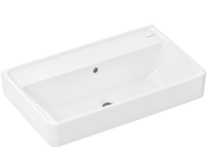 Раковина для ванной Hansgrohe Xanuia Q Compact 65х39 см без отверстия с переливом керамика SmartClean белый 61129450