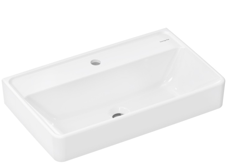 Раковина Hansgrohe Xanuia Q Compact 65х39 см c отверстием без перелива керамика SmartClean белый 61130450