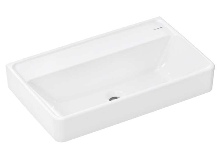 Раковина Hansgrohe Xanuia Q Compact 65х39 см без отверстия без перелива керамика SmartClean белый 61131450