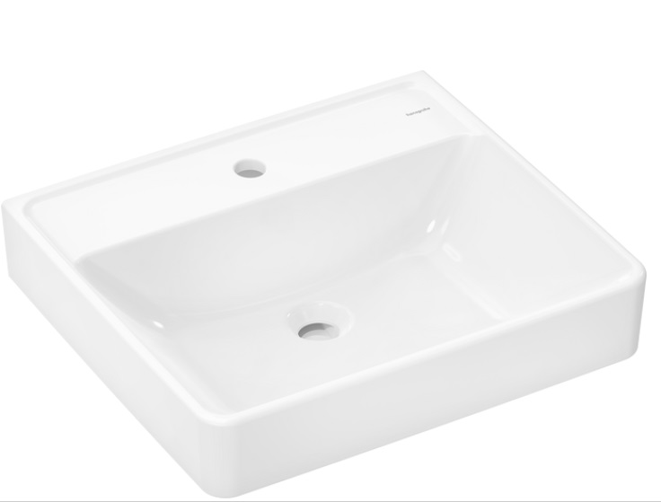 Раковина Hansgrohe Xanuia Q 55х48 см c отверстием без перелива керамика SmartClean белый 61147450