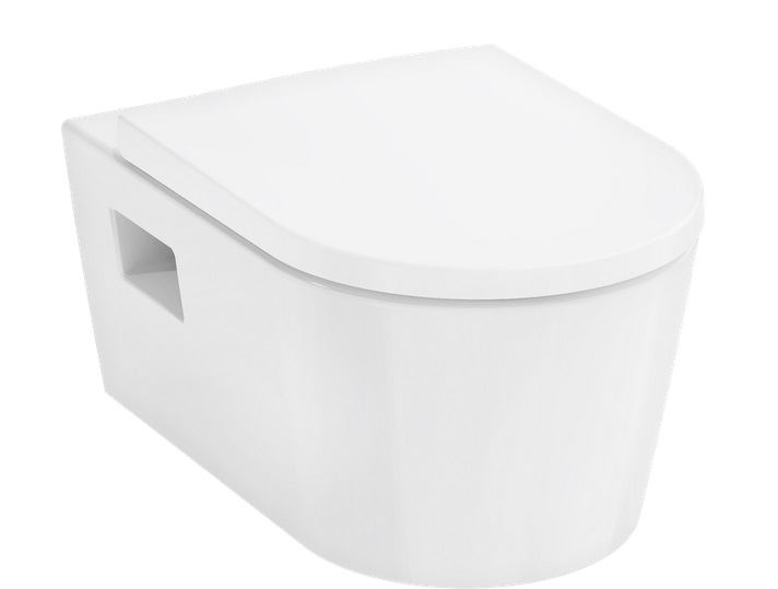 Унитаз подвесной Hansgrohe EluPura Original S 36х54 см с крышкой керамика SmartClean белый 61180450