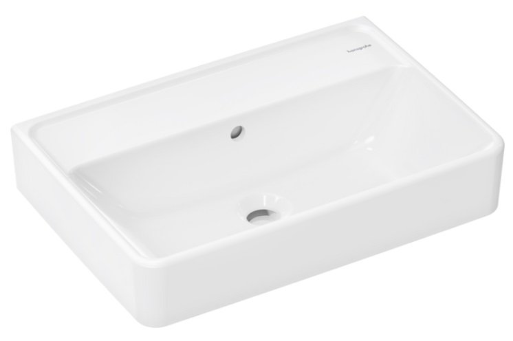 Раковина для ванной Hansgrohe Xanuia Q Compact 55х37 см без отверстия с переливом керамика SmartClean белый 61121450