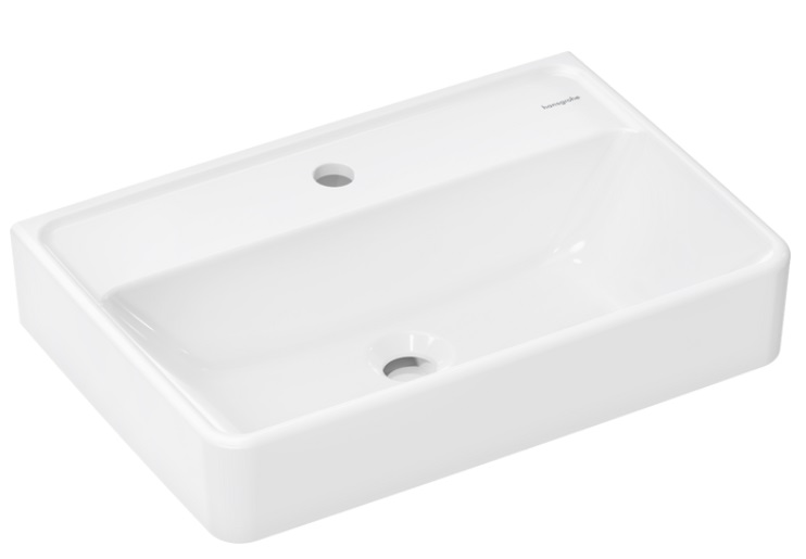 Раковина Hansgrohe Xanuia Q Compact 55х37 см з отвором без переливу кераміка SmartClean білий 61122450