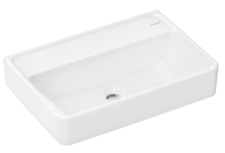 Раковина Hansgrohe Xanuia Q Compact 55х37 см без отвору без переливу кераміка SmartClean білий 61123450