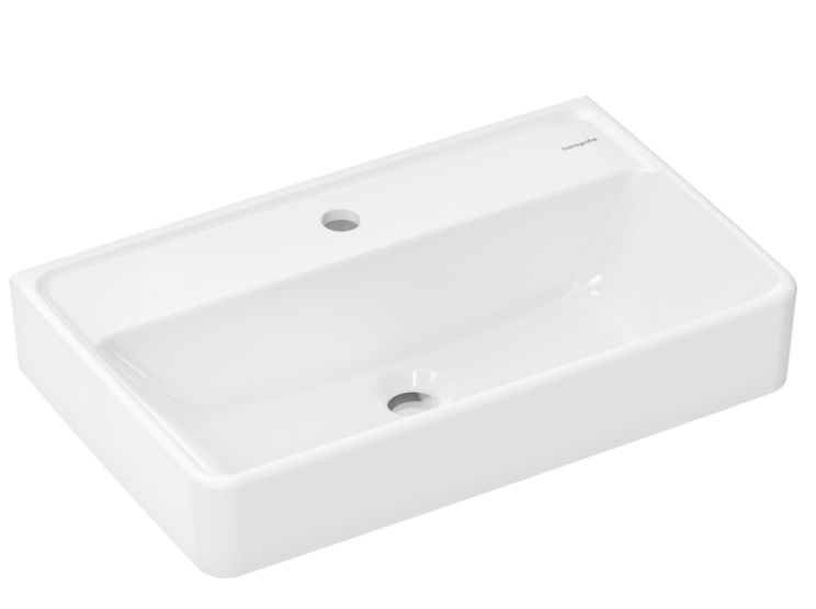 Раковина Hansgrohe Xanuia Q Compact 60х37 см c отверстием без перелива керамика SmartClean белый 61126450