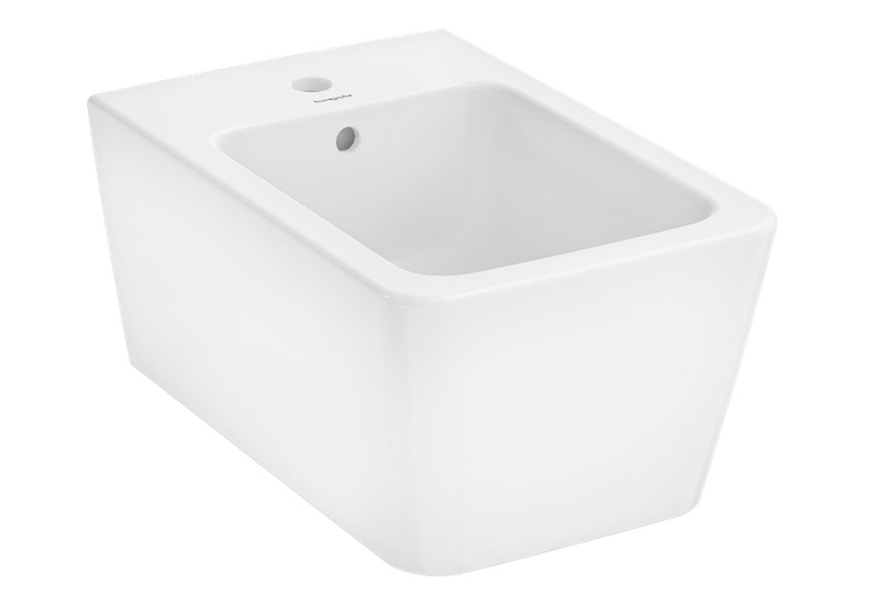 Биде подвесное Hansgrohe EluPura Q 36х54 см керамика HygieneEffect белый 62044450