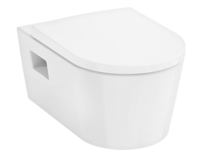 Унітаз підвісний Hansgrohe EluPura Original S 36х54 см із кришкою кераміка HygieneEffect білий 62050450