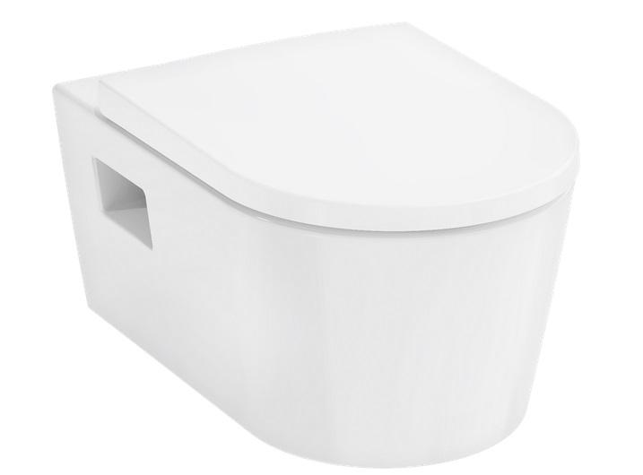 Унітаз підвісний Hansgrohe EluPura Original S 36х54 см із кришкою кераміка HygieneEffect білий 62050450