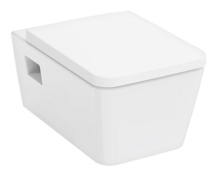 Унитаз подвесной Hansgrohe EluPura Original Q 36х54 см с крышкой керамика HygieneEffect белый 62051450