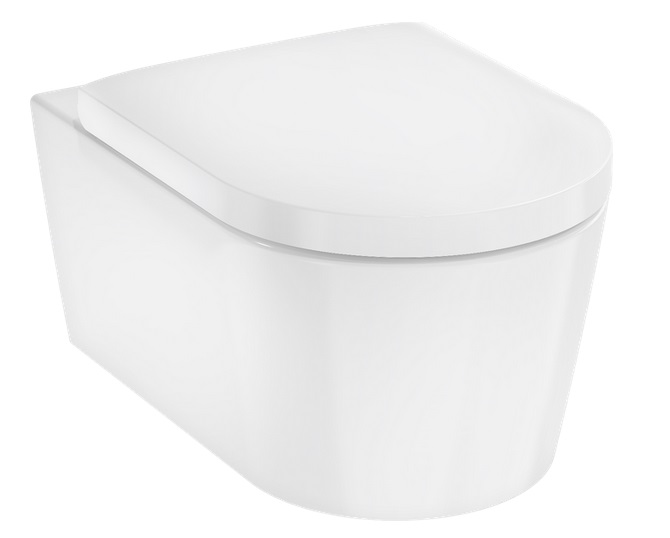 Унитаз подвесной Hansgrohe EluPura S 36х54 см с крышкой керамика HygieneEffect белый 62021450