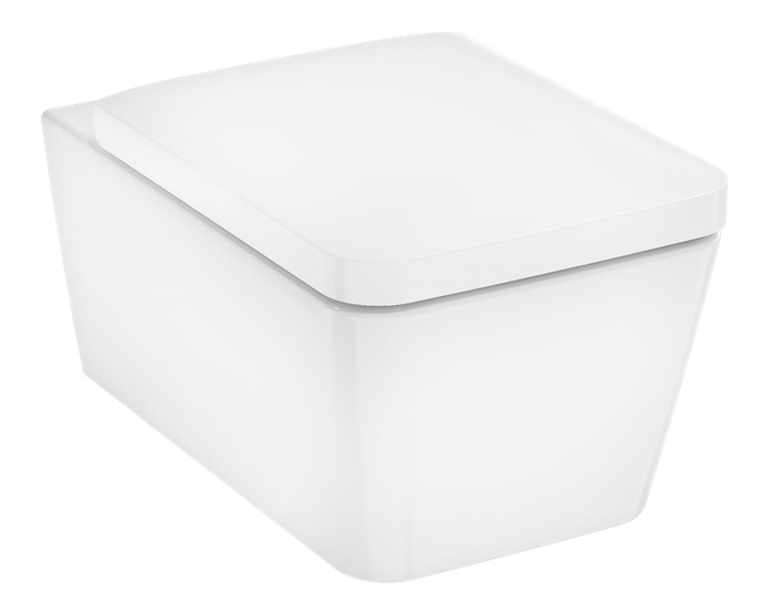 Унитаз подвесной Hansgrohe EluPura S 36х54 см с крышкой керамика HygieneEffect белый 62023450