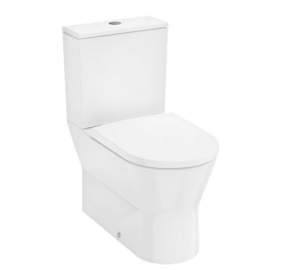 Унітаз-компакт для підлоги Hansgrohe EluPura Original S AquaChannel Flush 39х64 см з кришкою кераміка білий 60205450