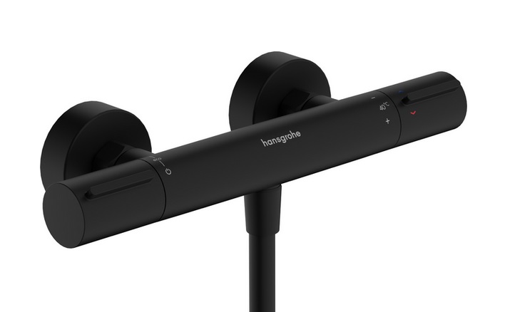 Термостат для душа Hansgrohe Ecostat Element двухвентильный черный матовый 13346670