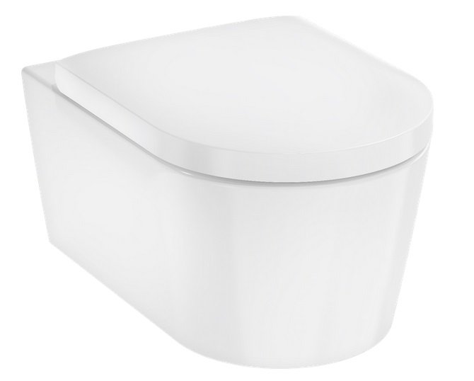 Унітаз підвісний Hansgrohe EluPura S 36х54 см із кришкою кераміка HygieneEffect білий 62021450