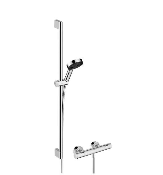 Термостат для душа Hansgrohe Ecostat Fine с душевым набором Pulsify Select S EcoSmart хром 24261000