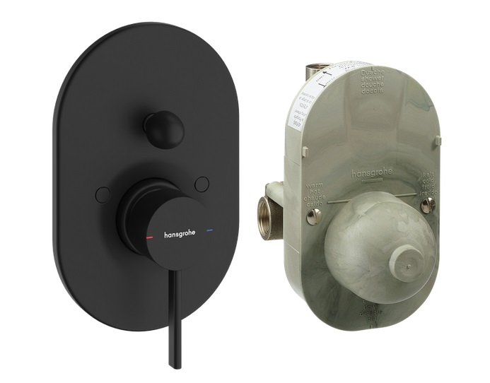 Змішувач для душу Hansgrohe Zesis S одноважільний чорний матовий 74418670